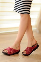 Pembe Potin Anatomik Taban Kadın Terlik A2652-20 - 6