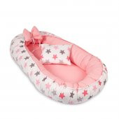 Sluupy Babynest - Pembe Gri Yıldız Figürlü Ana Kucağı - 1