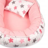 Sluupy Babynest - Pembe Gri Yıldız Figürlü Ana Kucağı - 6