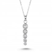 Swarovski Sarkıt Kolye 5 Taşlı - 1