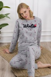 Kadın Gri Pijama Takım - 2