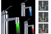 7 Renk Değiştiren Işıklı Musluk Başlığı Led Banyo Su Batarya Ucu - 5