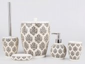 By Selim Step 5 Parça Polyester Banyo Seti - Beyaz - 2