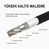 Auris Samsung Android Micro USB Data Destekli Hızlı Şarj Kablosu - 8