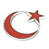 Reflektörlü Kırmızı Ay Yıldız (Yapışkanlı) AA - 1