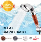 Relax Bagno %50 Su Tasarruflu Duş Başlığı - Kokulu ve Arıtmalı Banyo Duş Başlığı - 3 Adet - 1