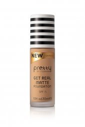 Fondöten - Pretty By Flormar Get Real Matte Foundation Beige 008 8690604603589 - 1