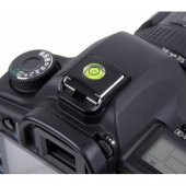 DSLR Ve SLR İçin Su Terazili Hot Shoe Flaş Kızağı Kapağı - 1