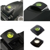 DSLR Ve SLR İçin Su Terazili Hot Shoe Flaş Kızağı Kapağı - 4