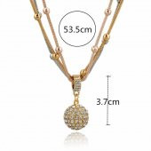 Taşlı Özel Pandora Model Çoklu Özel Bayan Kolye-Gold - 2
