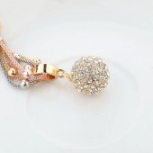 Taşlı Özel Pandora Model Çoklu Özel Bayan Kolye-Gold - 7