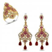 Gümüş 925 Ayar Zirkon Taşlı Otantik Set - 1