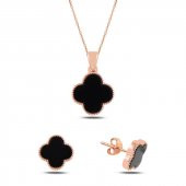 Gümüş 925 Ayar Yonca Set - 3