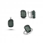 Gümüş 925 Ayar Taşlı Set - 1