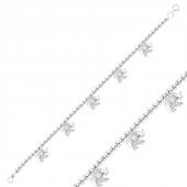 Gümüş 925 Ayar Sallantılı Fil Taşsız Bileklik - 1