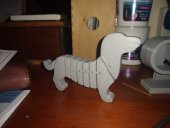 Mafsallı Dachshund  Biblo Dekoratif Hediyelik Süs Eşyası Maket - 1