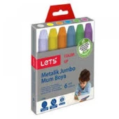 LETS 6506 6 RENK METALİK JUMBO MUM - 1
