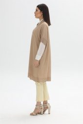 V Yaka Oversize Triko Süveter Tunik 8215 - 6