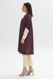 V Yaka Oversize Triko Süveter Tunik 8215 - 7