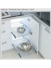 Starax 60 cm Teleskopik Raylı Çekmece Sepeti S2012 - 1