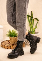 Fiji Siyah Cilt Bağcıklı Bot - 2