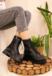 Fiji Siyah Cilt Bağcıklı Bot - 3