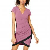 Genç Bayan Çizgili Mini Kokteyl Elbisesi - 1