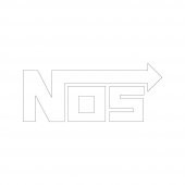 2 Adet NOS Sticker | Logo ve Kanat | Kaput - Bagaj - Cam - Leptop - Ayna | Beyaz - 1