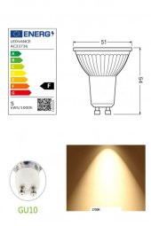 Osram 4,5W (50W) Işığı Ayarlanabilir Çanak Led Ampul Sarı -2700K - 3