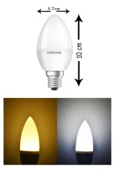 Osram 4,9W (40W) Led Mum Ampul Beyaz E14 (10 Adet) thumbnail 6