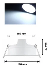 Philips Meson 7-7,5W Led Panel Beyaz 6500K Gömme Spot Lamba 10,5 cm thumbnail 3