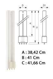 Philips Master 36W/830 4P PLL Floresan Ampul Sarı 3000K - 41,66 Cm - 4
