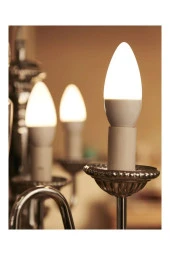 Osram 4,9-5 Watt 470 Lumen Sarı Işık Mum Buji E-14 Duy Led Ampul thumbnail 4