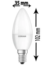 Osram Parathom 4,9W-5W (40W) Dim Led Mum Ampul Sarı 2700K E14 thumbnail 2