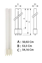 Philips Master PL-L 55W / 865 / 4P  Beyaz Enerji Tasarruflu Floresan Lamba 54,116 Cm - 3