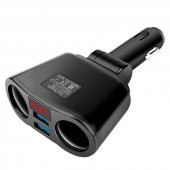 3.1A Usb Girişli Çakmak Girişinden 2 Çakmak Çıkışlı Çoklayıcı Soketi - 4