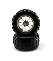 Redcat 08045 Chrome Wheels 2.8 Off Road Tire 12mm Hex - 1
