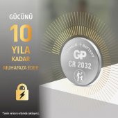 GP CR2032 3V Lityum Düğme Para Pil 5 Lİ Paket - 5
