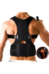 Manyetik Kamburluk Önleyici Dik Durmayı Sağlayan Bel Sırt Destek Aparatı thumbnail 1
