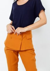 Kadın Tarçın Dar Paça Etek Detaylı Pantolon - 3