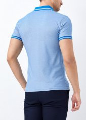 Mavi Erkek Slim Fit Desenli Polo Yaka Tişört - 9