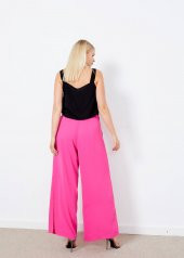 Kadın Pembe Yırtmaçlı Cepli Pantolon - 5