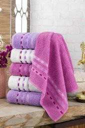 Rebeka 6 Lı Zincir Bordür El Yüz Havlusu Seti 50 X 90 Cm M3 - 1