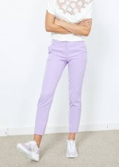 Kadın Lila Yan Cepli Pantalon - 1