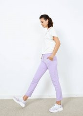 Kadın Lila Yan Cepli Pantalon - 3