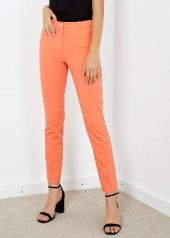 Kadın Oranj 5 Cepli Pantalon - 9