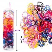 Cimcime  Renkli Küçük Lastik Saç Tokası 1 Paket - 3