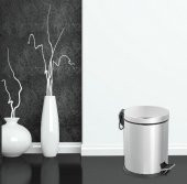 Foreca Paslanmaz Pedallı Çöp Kovası 5 Lt thumbnail 4