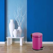 Foreca Pedallı Çöp Kovası Fuşya 20 Lt - 6