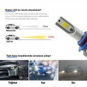 H1 LED XENON ZENON SON TEKNOLOJİ BEYAZ ŞİMŞEK ETKİLİ FAR AMPÜLÜ - 2